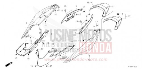 BODY COVER/REAR GRIP NSS350ASS de 2025